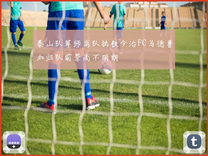 泰山队军师离队执教今治FC马德鲁加归队前景尚不明朗